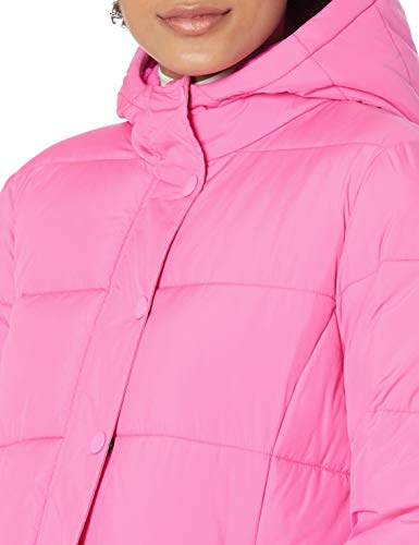 Amazon Essentials Women's Heavyweight Long-Sleeve Hooded Puffer Coat (Available in Plus Size), Neon Pink, X-Small