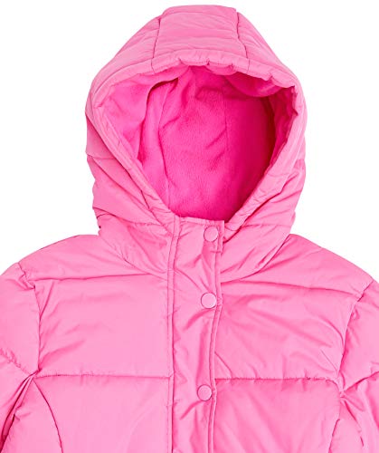 Amazon Essentials Women's Heavyweight Long-Sleeve Hooded Puffer Coat (Available in Plus Size), Neon Pink, X-Small
