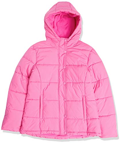 Amazon Essentials Women's Heavyweight Long-Sleeve Hooded Puffer Coat (Available in Plus Size), Neon Pink, X-Small