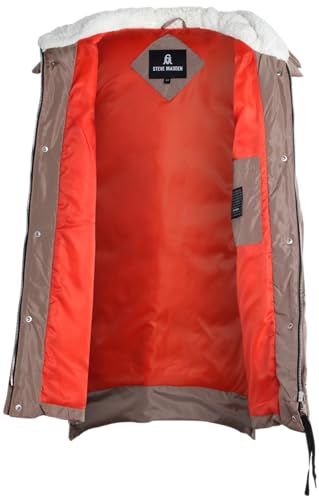 Steve Madden Women's Puffer Parka,Sand,Medium