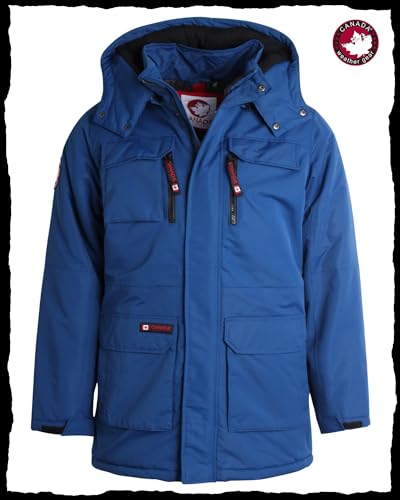 CANADA WEATHER GEAR Men's Winter Coat - Heavyweight Teflon Canvas Cargo Parka Jacket (M-XXL), Size 3X-Large, Northern Night