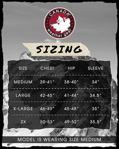 CANADA WEATHER GEAR Men's Winter Coat - Heavyweight Teflon Canvas Cargo Parka Jacket (M-XXL), Size 3X-Large, Northern Night