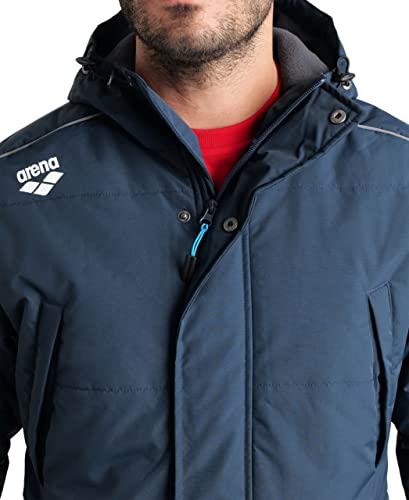 arena Standard Team Unisex Solid Parka, Navy, X-Small