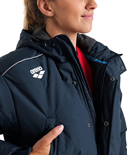 arena Standard Team Unisex Solid Parka, Navy, X-Small