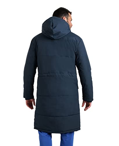 arena Standard Team Unisex Solid Parka, Navy, X-Small