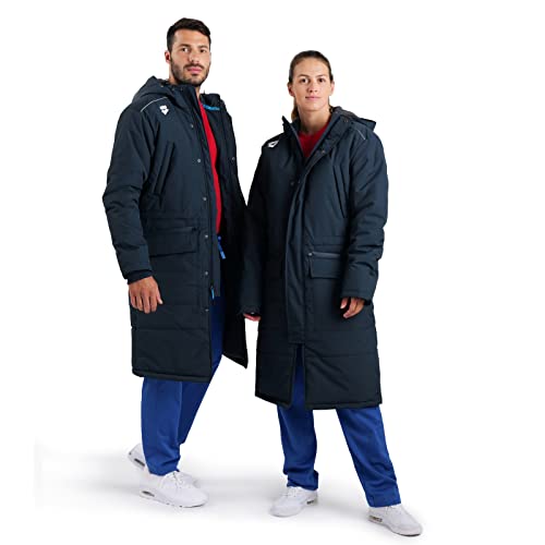 arena Standard Team Unisex Solid Parka, Navy, X-Small