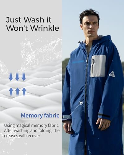 ANKYLOSAUR Unisex Swim Parka with Quick-Dry Technology, 270gsm Polar Fleece, and Wrinkle-Resistant Memory Fabric – Ultimate Comfort and Style for Men, Women, and Youth Water Enthusiasts