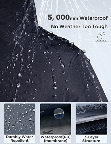 CHIN·MOON Women's Winter Jacket Windproof Snow Parka Warm Long Puffer Coat (Navy Medium)