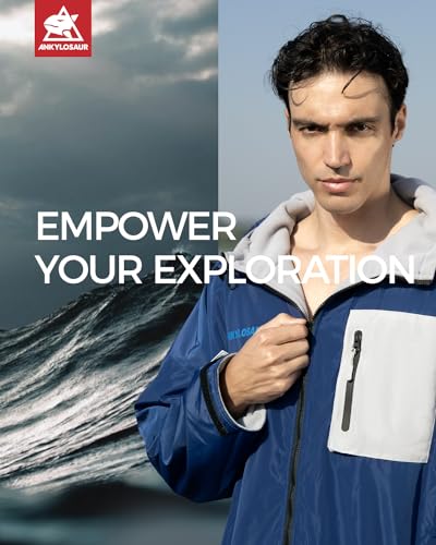 ANKYLOSAUR Unisex Swim Parka with Quick-Dry Technology, 270gsm Polar Fleece, and Wrinkle-Resistant Memory Fabric – Ultimate Comfort and Style for Men, Women, and Youth Water Enthusiasts