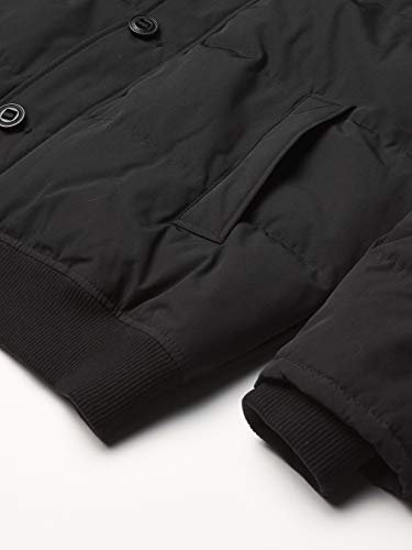 Tommy Hilfiger Mens Arctic Cloth Heavyweight Performance Parka Down Alternative Outerwear Coat, Black, Medium US