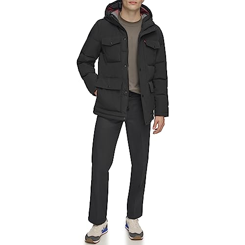Levi's Men's Arctic Cloth Quilted Performance Parka, New Black