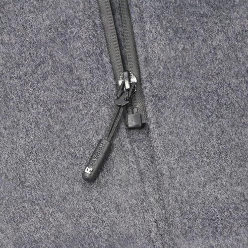 ELETOP Men's Wool Coat Classic Hooded Trench Coat Winter Long Jacket Pea Coat 1812 Grey XL