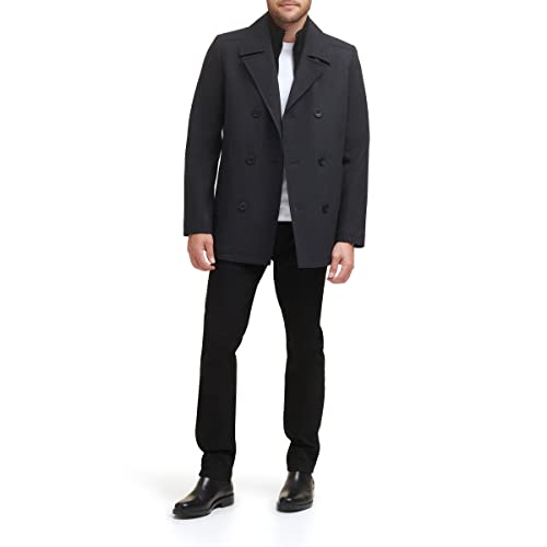 Kenneth Cole Men's Wool Top, Pea Coat Charcoal