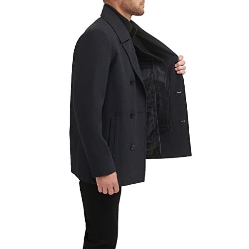 Kenneth Cole Men's Wool Top, Pea Coat Charcoal