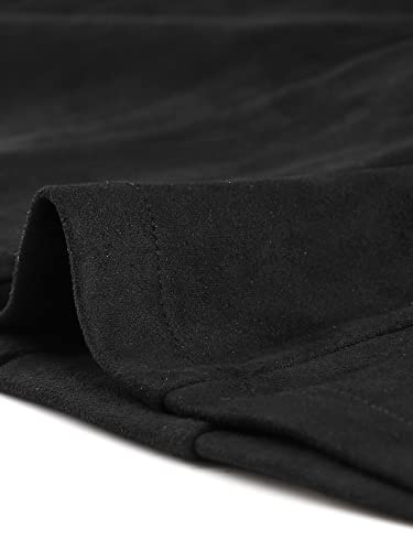 Allegra K Women's Winter Classic Outwear Overcoat with Pockets Single Breasted Pea Coat Medium Black