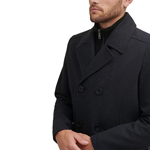 Kenneth Cole Men's Wool Top, Pea Coat Charcoal