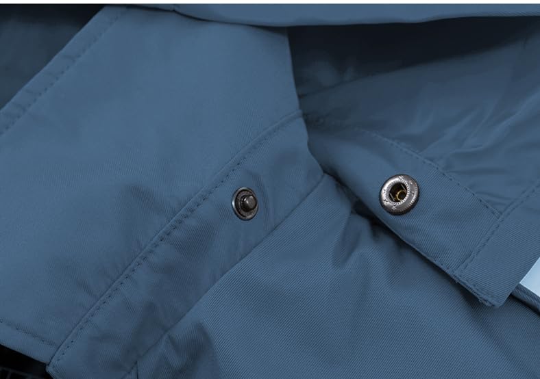 Chrisuno Peacoat Womens Coat Womens Trench Coat Women's Trench Coats Double-Breasted Long Coat with Belt Dark Blue 2XL