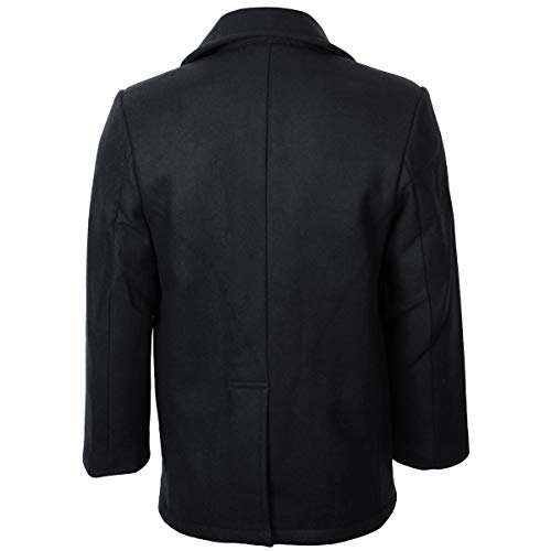 Mil-Tec Men's US Navy Pea Coat Black size L