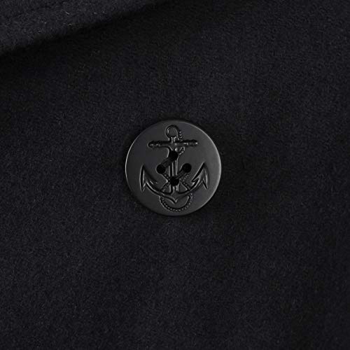 Mil-Tec Men's US Navy Pea Coat Black size L