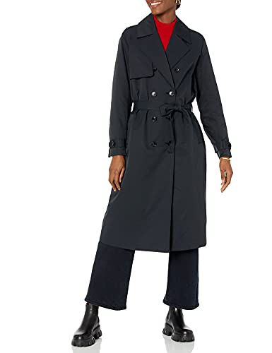 The Drop Women's Noa Trench Coat, Black, 2X, Plus Size