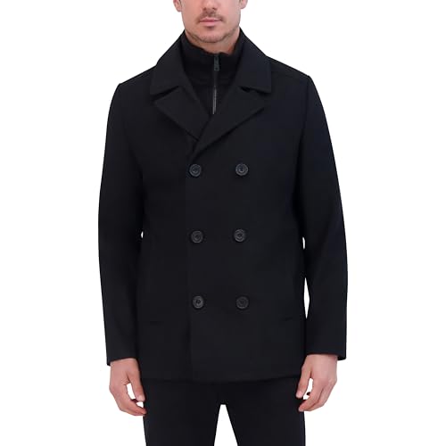 Kenneth Cole Men's Wool Top, Pea Coat Black