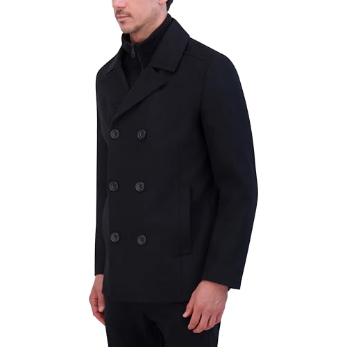 Kenneth Cole Men's Wool Top, Pea Coat Black