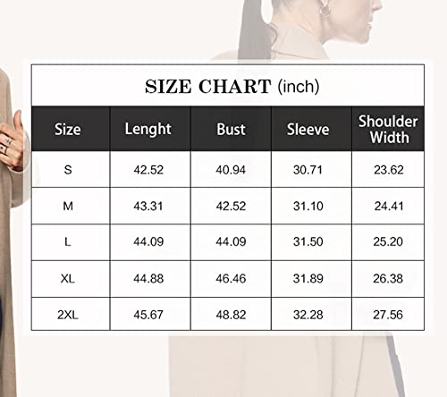 Womens Long Sleeve Maxi Cardigan Open Front Oversized Knitted Sweater Coat Casual Lapel Warm Overcoat with Pockets Beige