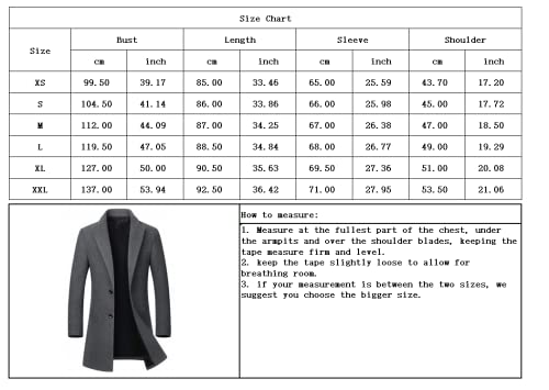 chouyatou Men's Mid-Length Single Breasted Wool Blend Top Coat (Large, Light Grey)