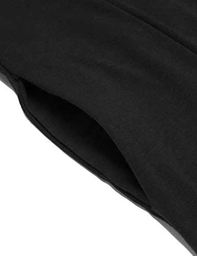 COOFANDY Men's Long Hooded Cardigan Ruffle Shawl Collar Open Front Lightweight Drape Cape Overcoat with Pockets
