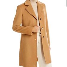 Calvin Klein Women's Classic Cashmere Wool Blend Coat, Camel Classic, 12