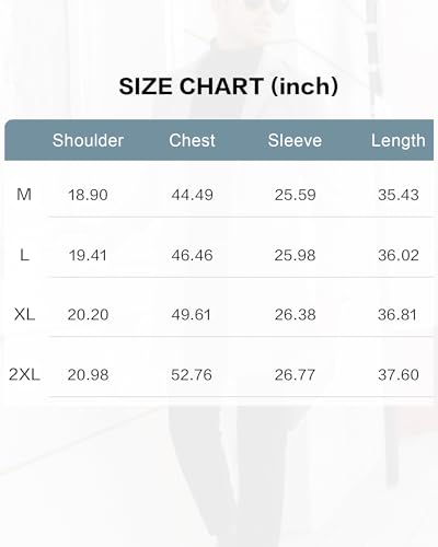Beotyshow Mens Single Breasted Trench Coat Winter Pea Coat Notch Lapel Long Casual Overcoat