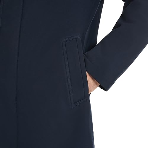 Van Heusen Men's Tedford Overcoat with Stand Collar, Navy, Large
