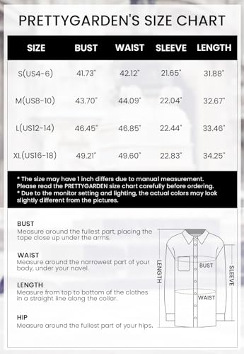 PRETTYGARDEN Women's Fall Fashion Winter Trench Coats Lapel Button Down Peacoat Belted Outerwear Casual Jackets (Black,Medium)