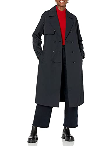 The Drop Women's Noa Trench Coat, Black, 2X, Plus Size