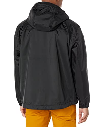 Carhartt Men's Loose Fit Midweight Rain Jacket, Black, Large