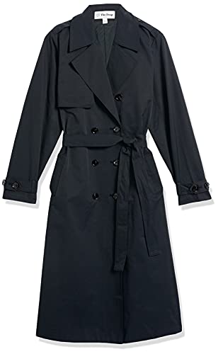 The Drop Women's Noa Trench Coat, Black, 2X, Plus Size