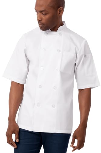 Chef Works Men's Volnay Chef Coat, White, X-Large