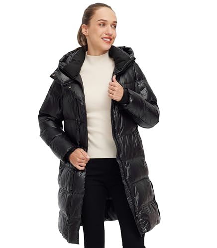 wantdo Women's Winter Puffer Jackets Winter Warm Parka Long Coat Snow Jacket (Black M)