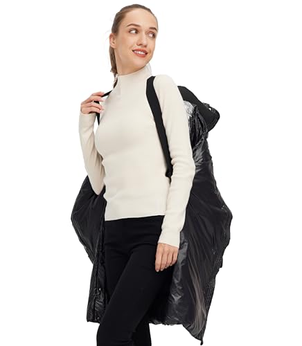 wantdo Women's Winter Puffer Jackets Winter Warm Parka Long Coat Snow Jacket (Black M)