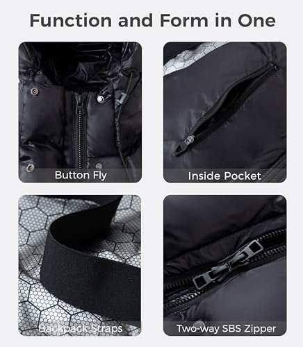 wantdo Women's Winter Puffer Jackets Winter Warm Parka Long Coat Snow Jacket (Black M)