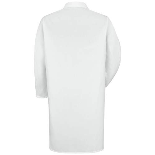 Red Kap Men's Exterior Pocket Lab Coat, White, Medium