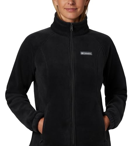 Columbia Womens Benton Springs Full Zip Fleece, Black, X-Large