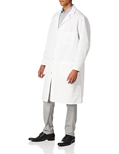 Red Kap Men's Exterior Pocket Lab Coat, White, Medium