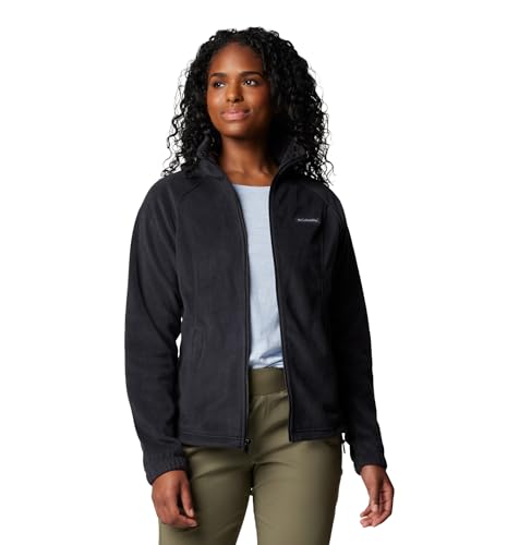Columbia Womens Benton Springs Full Zip Fleece, Black, X-Large