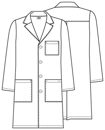Dickies unisex adult Everyday 40 Inch medical lab coats, White, X-Large US