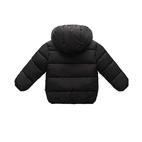 Toddler Baby Hooded Down Jacket Boys Girls Kids Thicken Warm Winter Coat Outerwear 2-3t Black