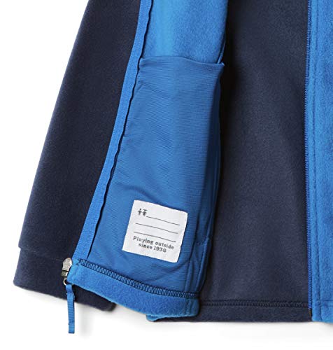 Columbia Youth Boys Steens Mt II Fleece, Bright Indigo/Collegiate Navy, Medium