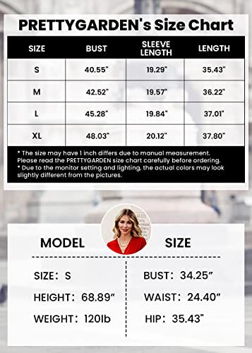 PRETTYGARDEN Women's 2024 Plaid Shacket Jacket Casual Button Wool Blend Winter Tartan Trench Coat With Pockets (Solid Black,X-Large)