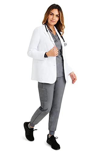 Healing hands White Lab Coat 5 Pocket 5160 Flo Full Sleeve Women's Consult Lab Coat The White Coat Minimalist Collection White M