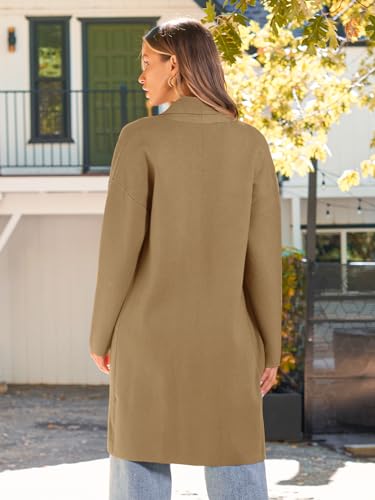 LILLUSORY Sweater Coats for Women Oversized Long Cardigans Lightweight Camel Coat Cute 2024 Winter Outfits